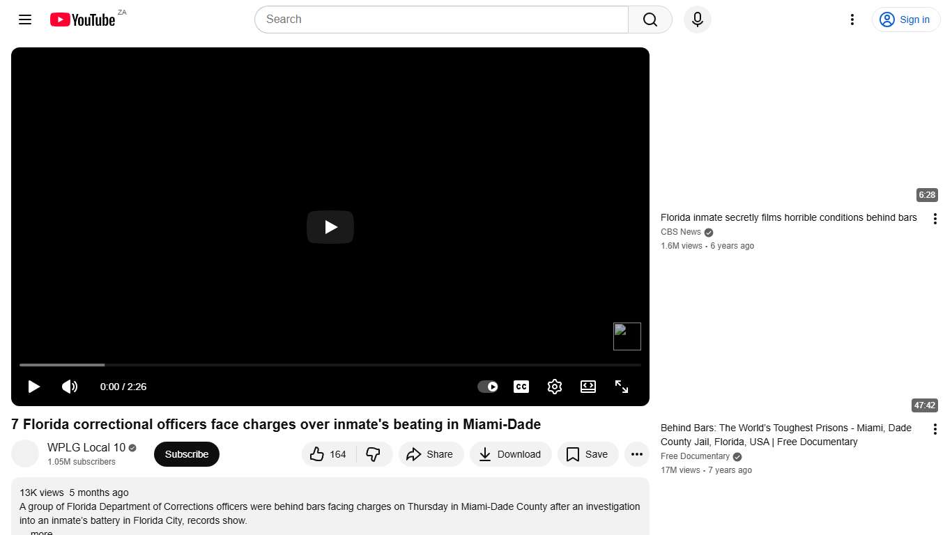 7 Florida correctional officers face charges over inmate's beating in Miami-Dade - YouTube